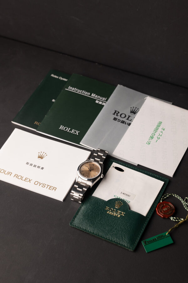 1991 Rolex 14000 Champagne Dial Air-King W/Paper & Tags